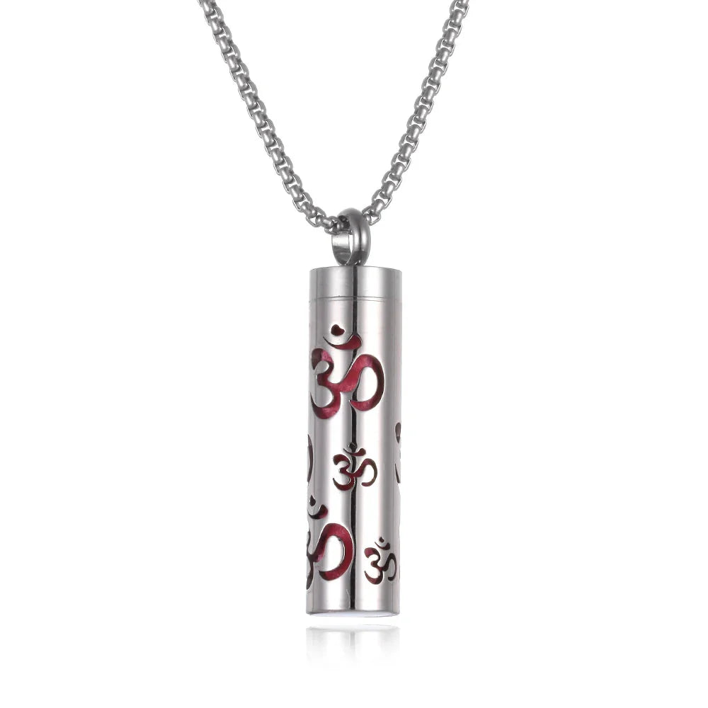 Long Strip Stainless Steel Aromatherapy Necklace – Essential Oil Diffuser Pendant