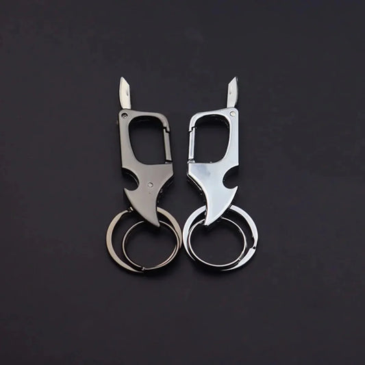 Men's Multifunctional Keychain Bottle Opener Anti-Lost Car Key Ring Creative Waist Hanging Design