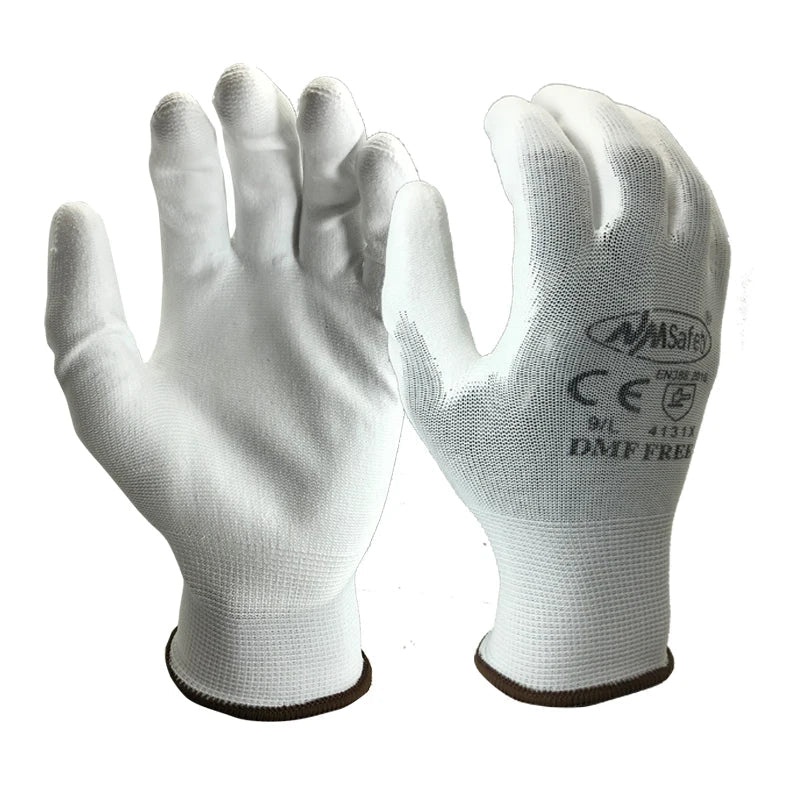 24PCS Professional Protective Gloves – PU Coated Work Gloves for Construction, Gardening & Light-Duty Tasks