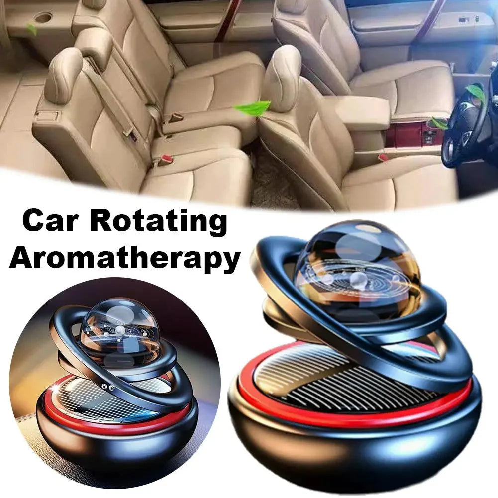 Solar Power Car Perfume - Rotating Aromatherapy Air Freshener & Decorative Ornament