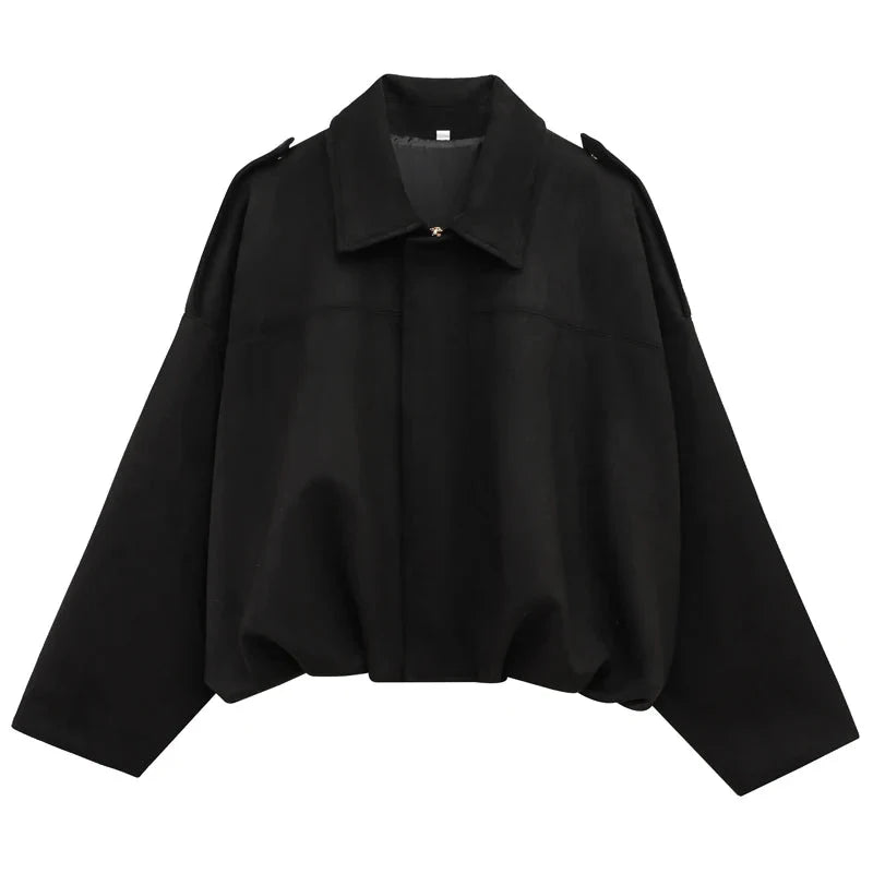 Women’s Suede Bomber Jacket - Cropped High Street Racing Style with Zipper