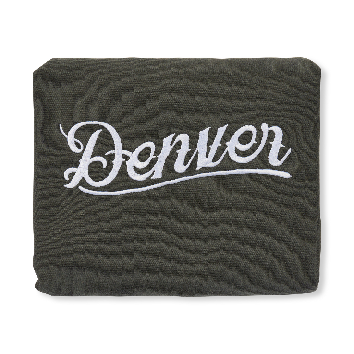 Western Denver Script Embroidered Sweatshirt - Pepper Grey