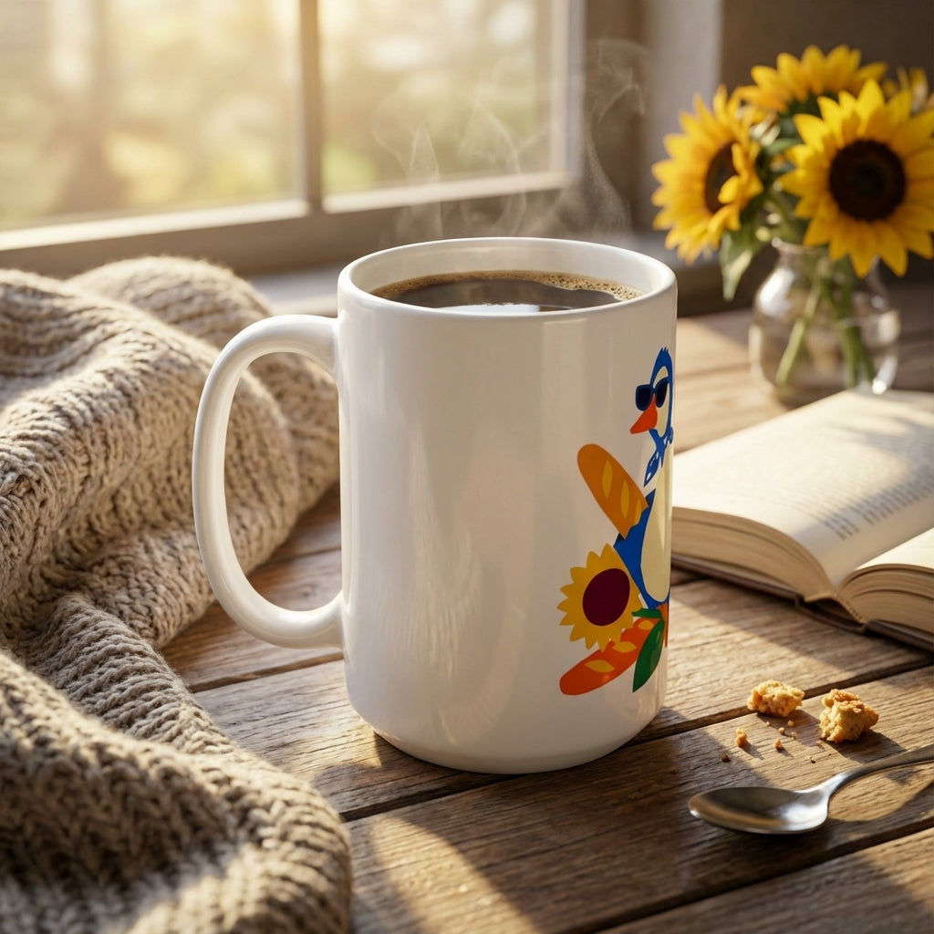 Silly Goose Social - Goose in Gingham - 15oz Mug