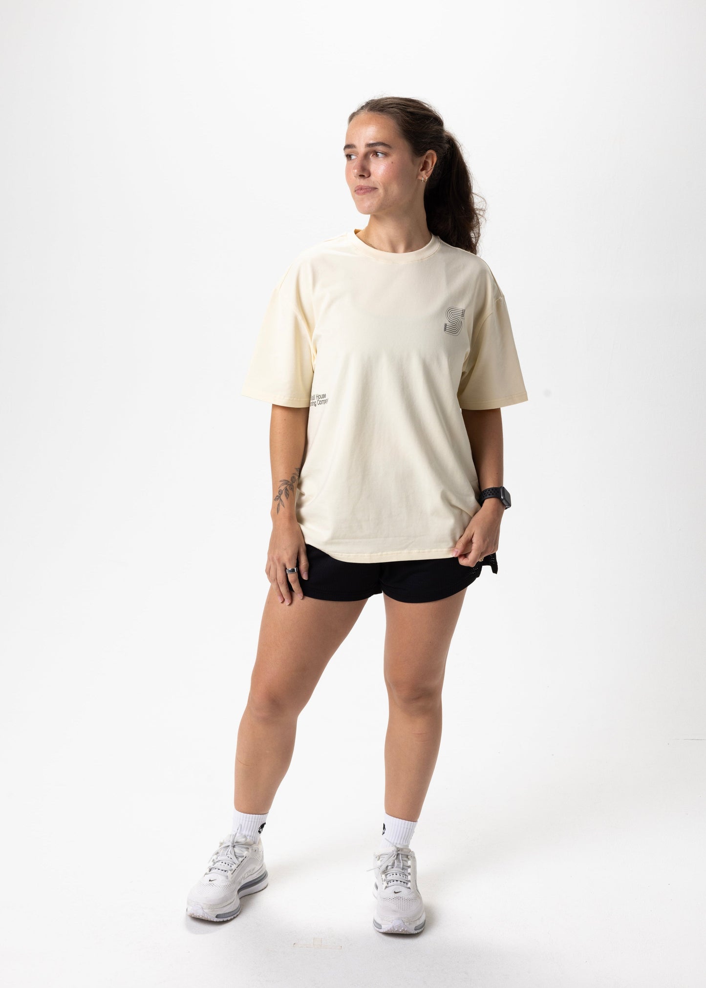 DIMENSIONS OVERSIZED TEE, UNISEX - BUTTER