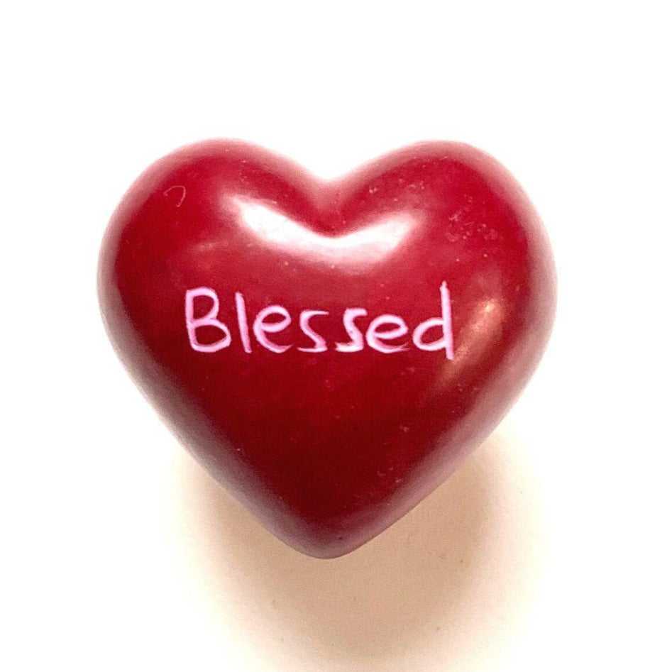 Small Word Soapstone Heart - Pick your Favorite