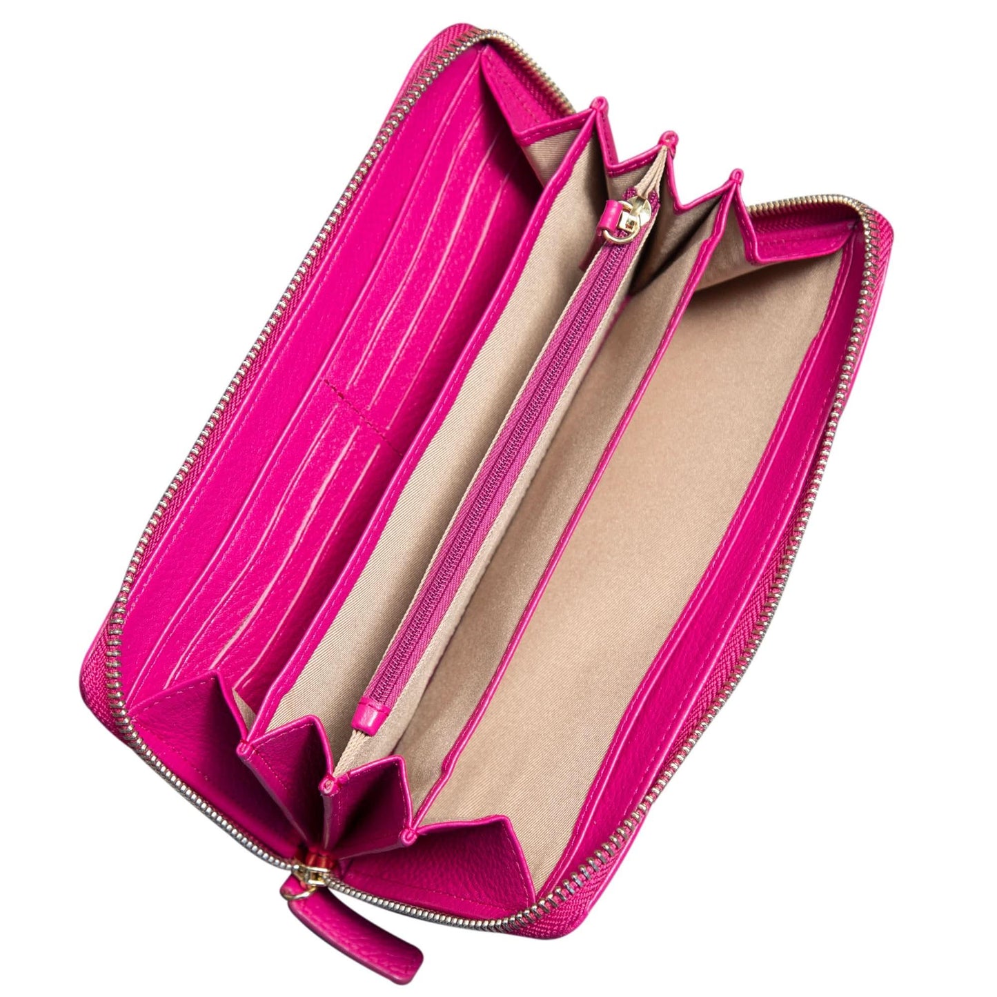 Sophia Zip-Around Leather Wallet – Travel & Everyday