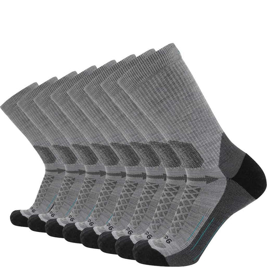 8 Pairs Stone - Hike Crew Midweight Merino Wool Sock