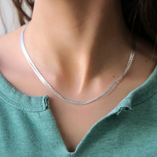 STRANDED - Sterling Silver Multistrand Necklace Mack & Rex
