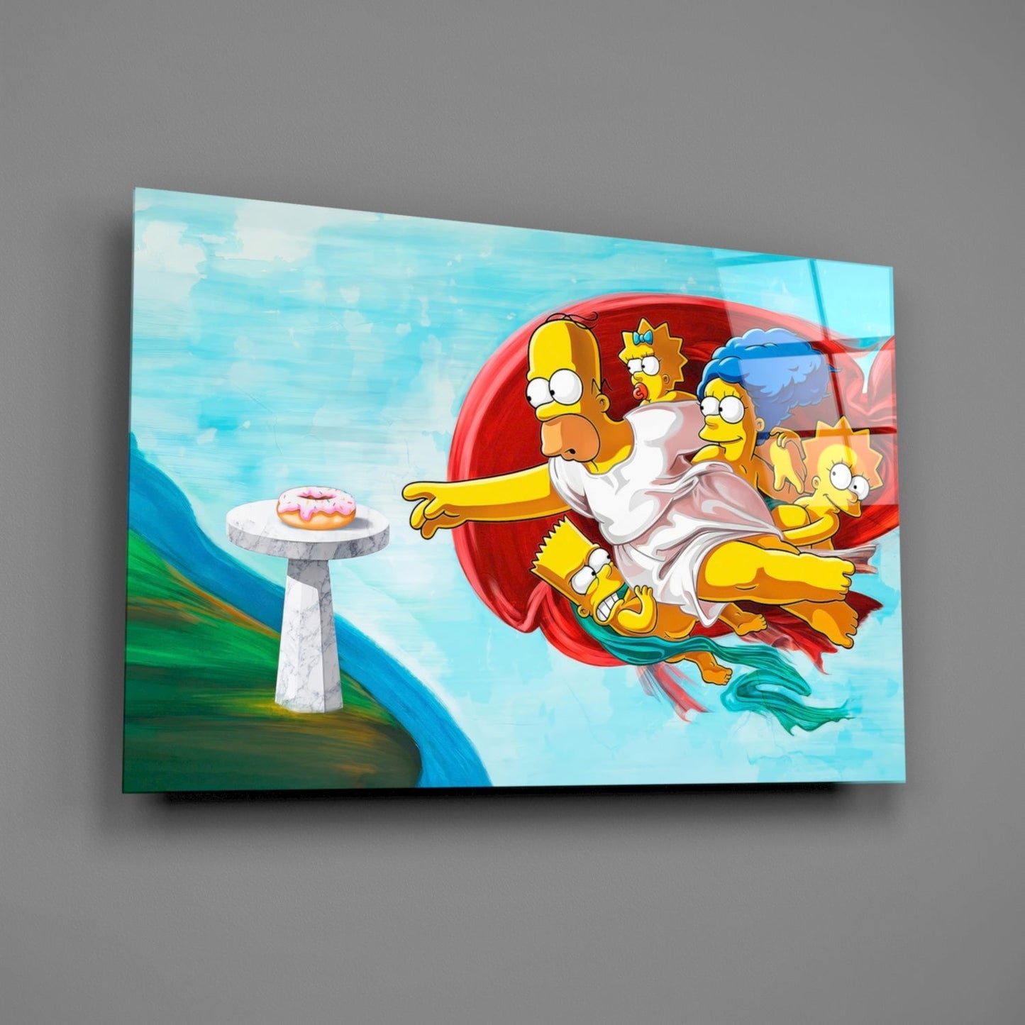 Homer's Genesis Glass Wall Art || Designer Collection