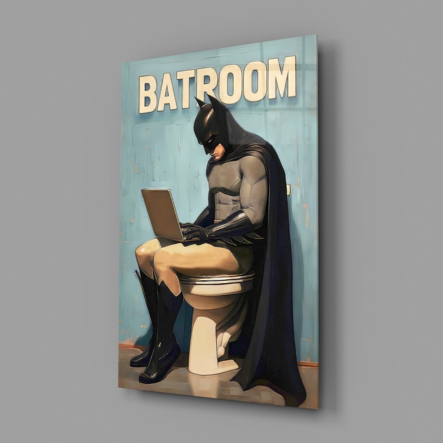 Batroom Glass Wall Art || Designer Collection