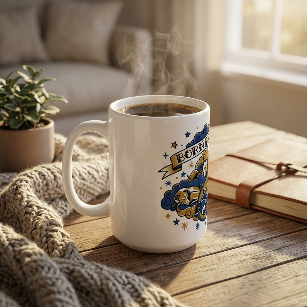 Tattoo Flash Pups - Born to Nap 15oz Mug
