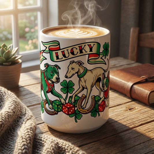Tattoo Flash Pups - Lucky Charm 15oz Mug