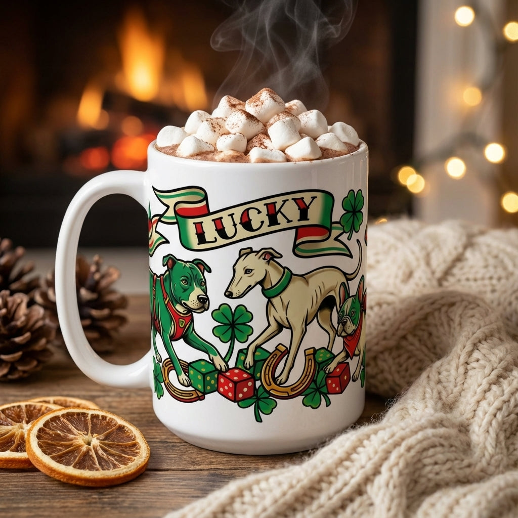 Tattoo Flash Pups - Lucky Charm 15oz Mug