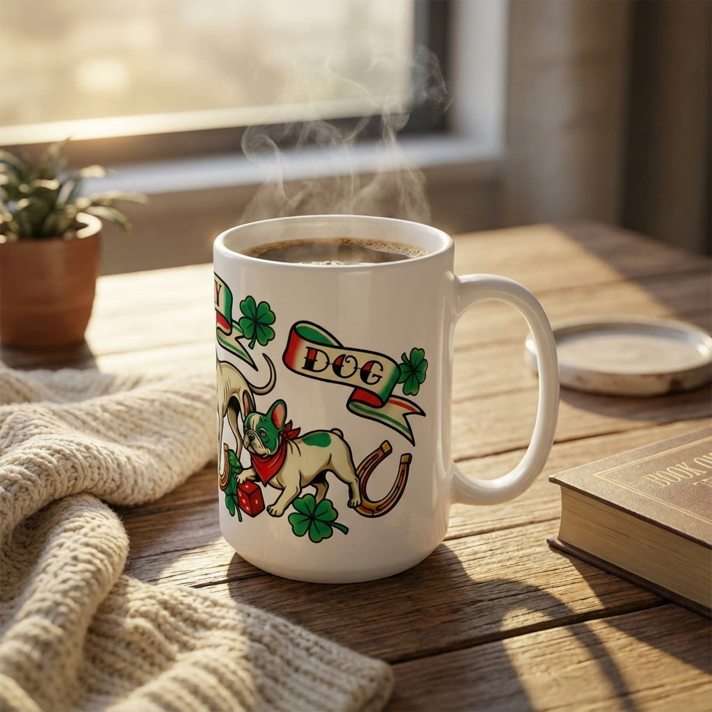 Tattoo Flash Pups - Lucky Charm 15oz Mug