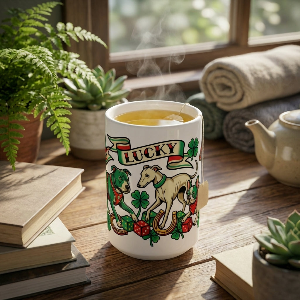 Tattoo Flash Pups - Lucky Charm 15oz Mug