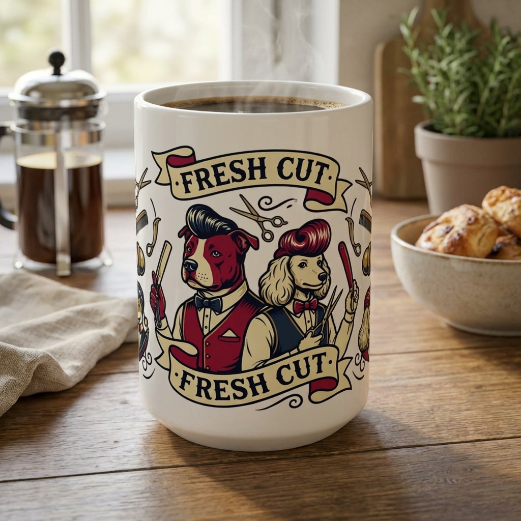 Tattoo Parlor Pups - Dapper Dogs 15oz Mug