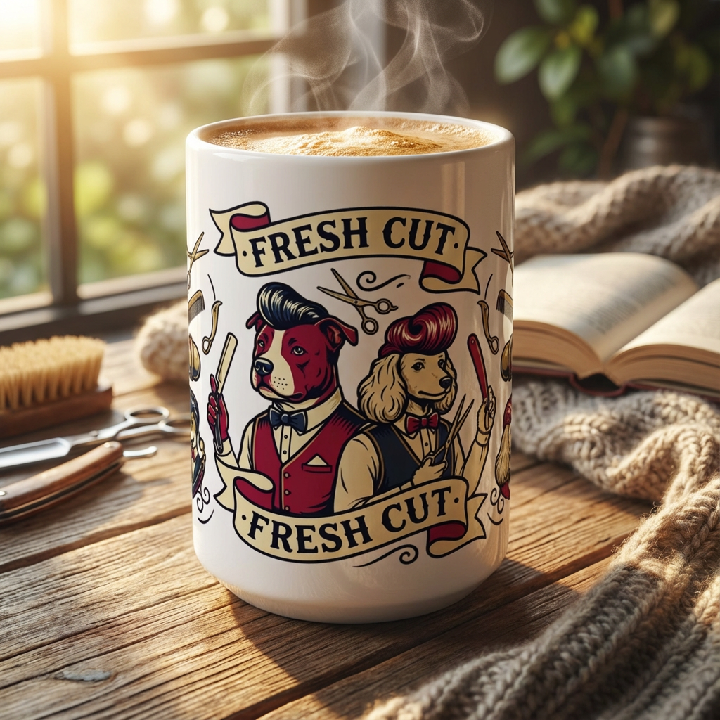 Tattoo Parlor Pups - Dapper Dogs 15oz Mug