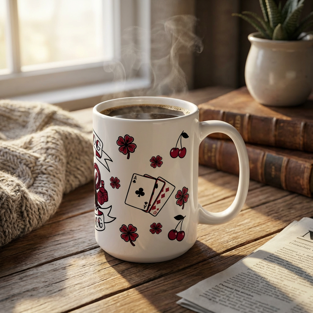 Tattoo Parlor Pups - Feeling Lucky 15oz Mug