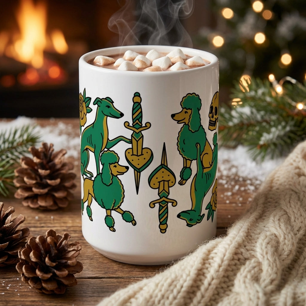 Tattoo Parlor Pups - Loyal to the Bone 15oz Mug