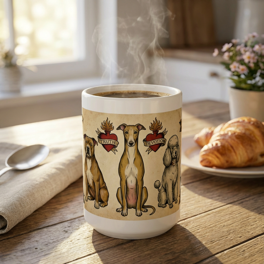 Tattoo Parlor Pups - True Love Tails 15oz Mug