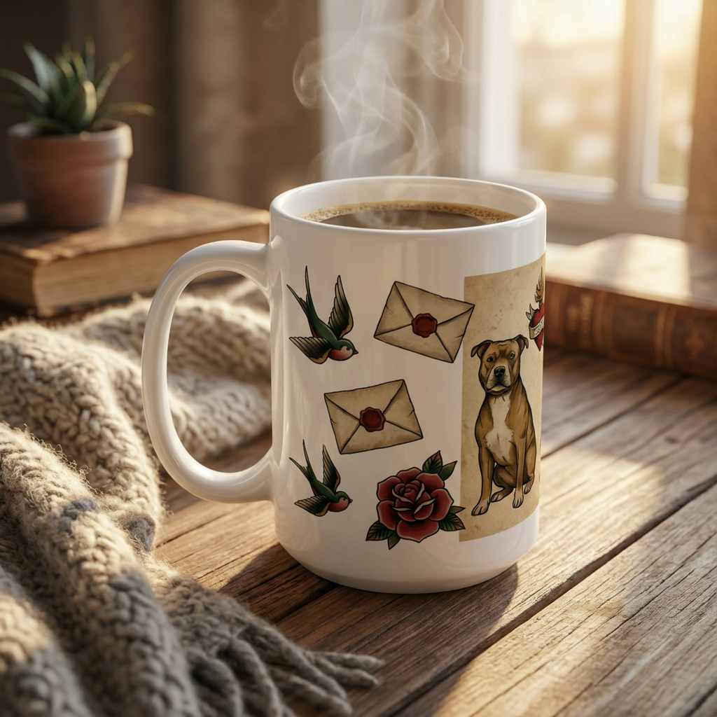 Tattoo Parlor Pups - True Love Tails 15oz Mug