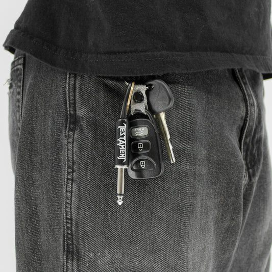 Testament Logo Guitar Plug Keychain