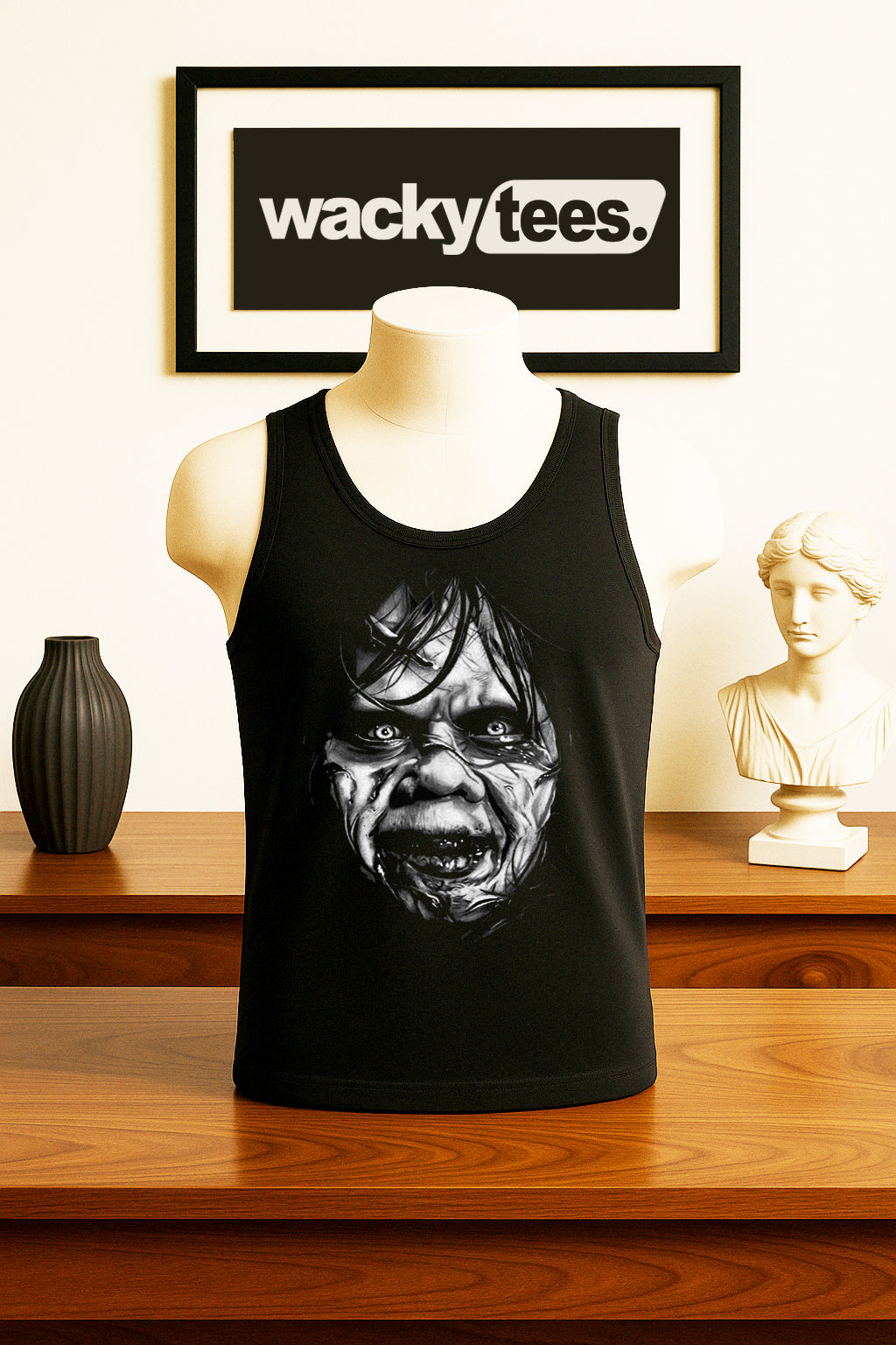 The Exorcist Face Horror Terror Halloween Graphic Tee Shirt