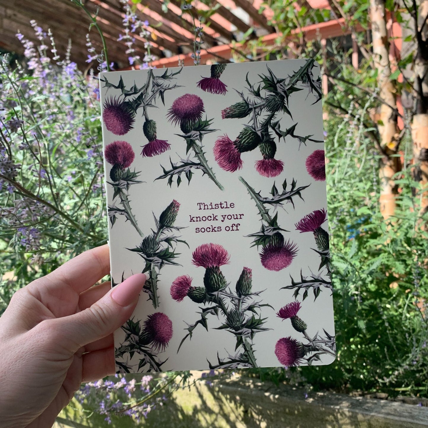 Thistle Knock Your Socks Off Double-Sided Journal | 160-Page Lined Notebook