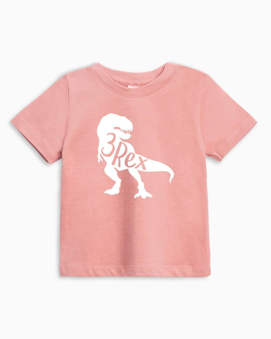 Three Rex Dinosaur Birthday Organic Cotton Kids T-Shirt – 3rd Birthday Baby & Youth Tee