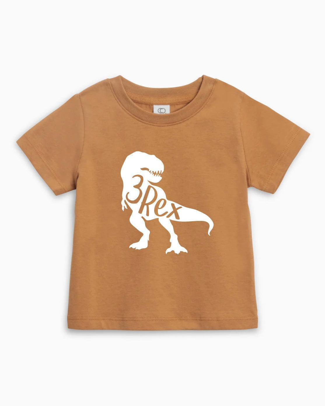 Three Rex Dinosaur Birthday Organic Cotton Kids T-Shirt – 3rd Birthday Baby & Youth Tee