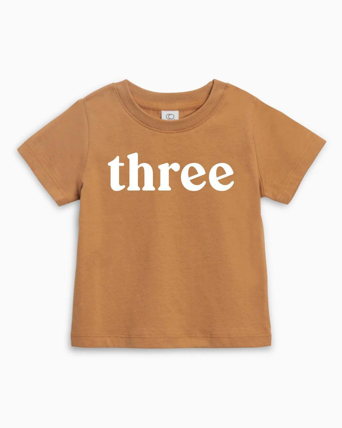 Three Birthday Girl & Boy Organic Cotton Kids T-Shirt – Serif 3rd Birthday Baby & Youth Tee