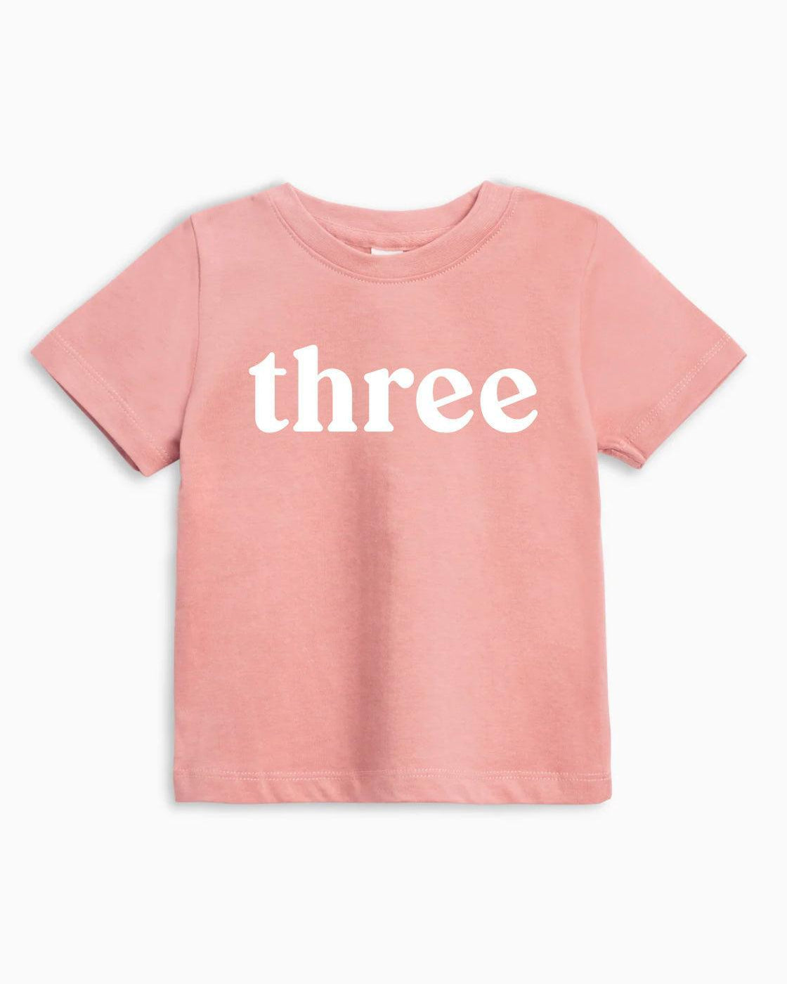 Three Birthday Girl & Boy Organic Cotton Kids T-Shirt – Serif 3rd Birthday Baby & Youth Tee