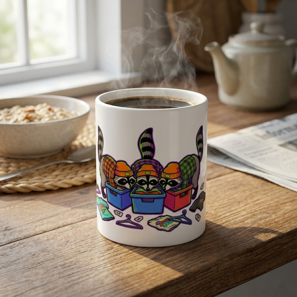 Thrift Haul Raccoons - Bin Divers - 15oz Mug