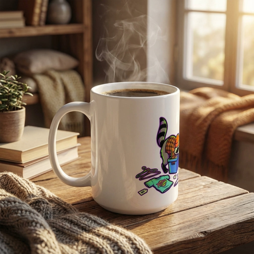Thrift Haul Raccoons - Bin Divers - 15oz Mug