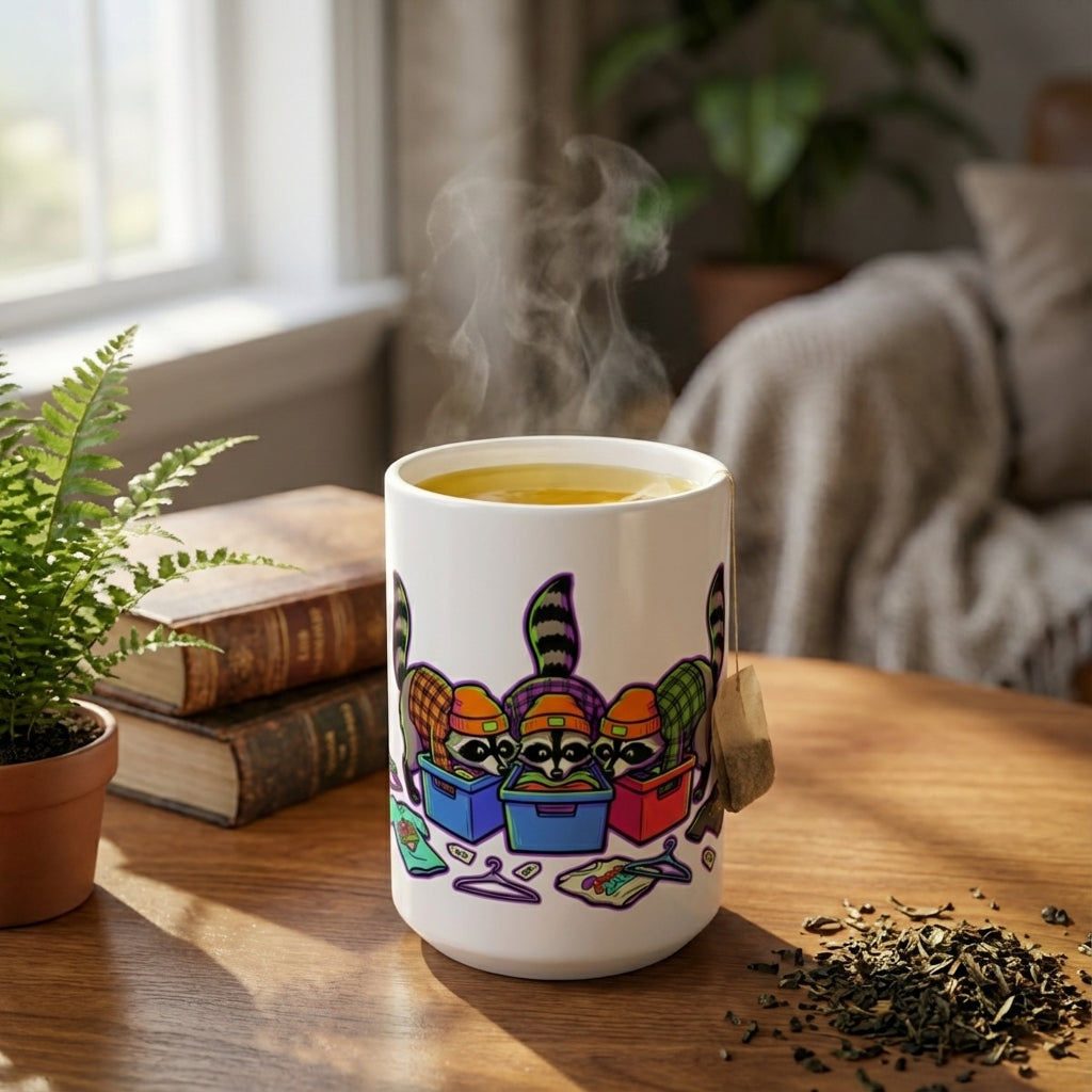 Thrift Haul Raccoons - Bin Divers - 15oz Mug