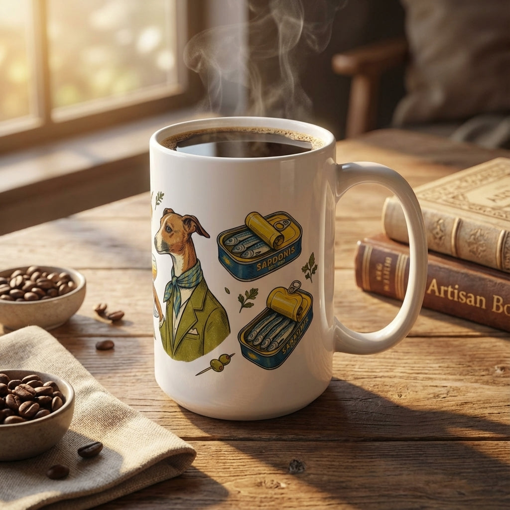 Tinned Fish Pups - Aperitivo Hour 15oz Mug