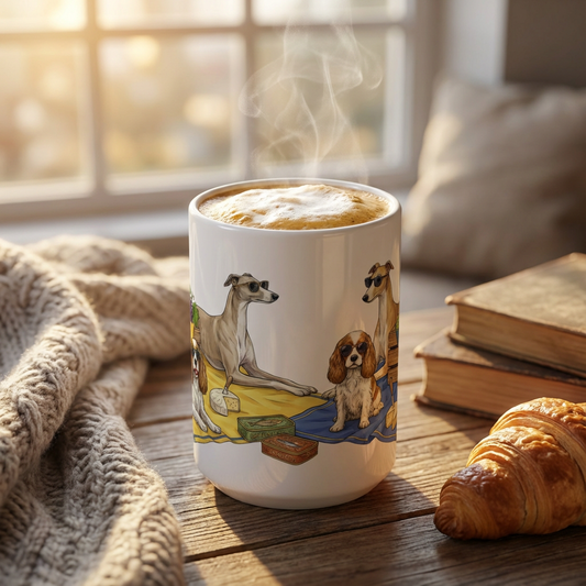 Tinned Fish Pups - European Summer Spread 15oz Mug