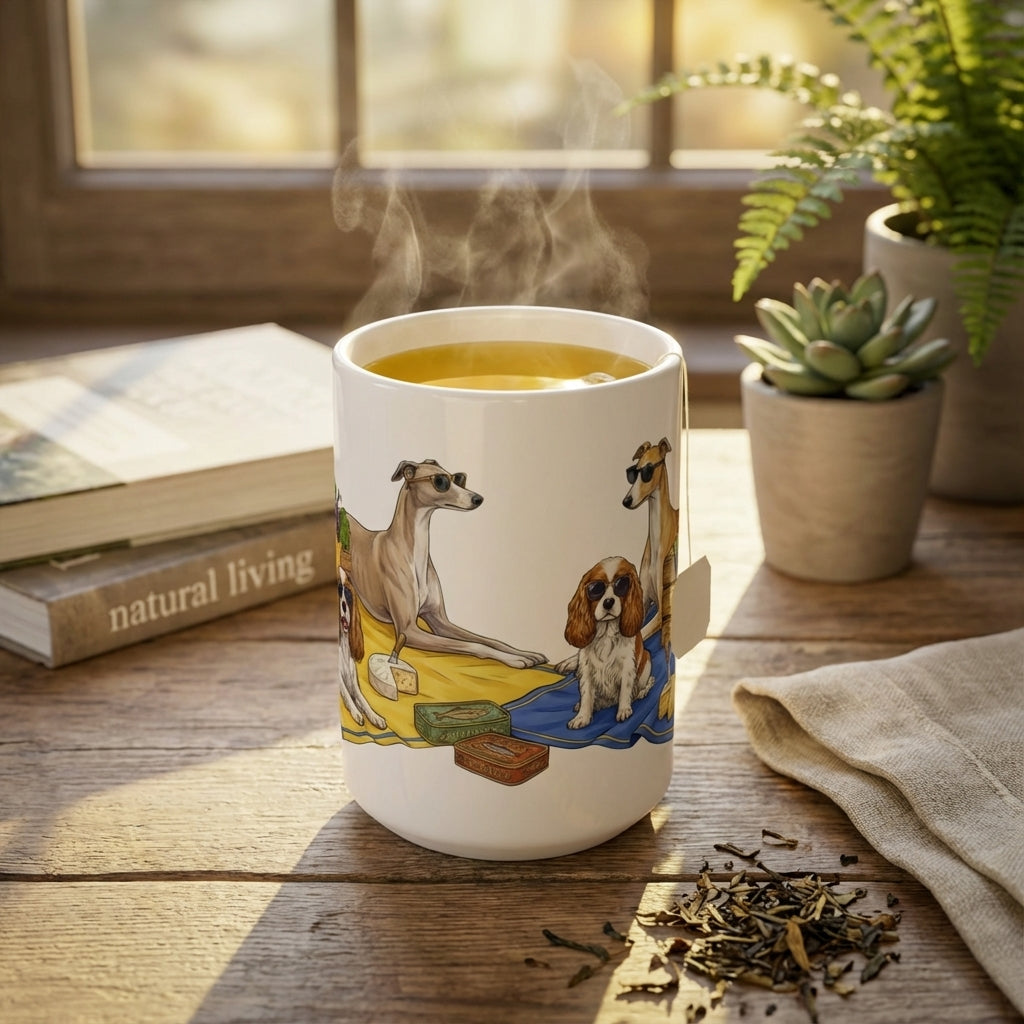 Tinned Fish Pups - European Summer Spread 15oz Mug