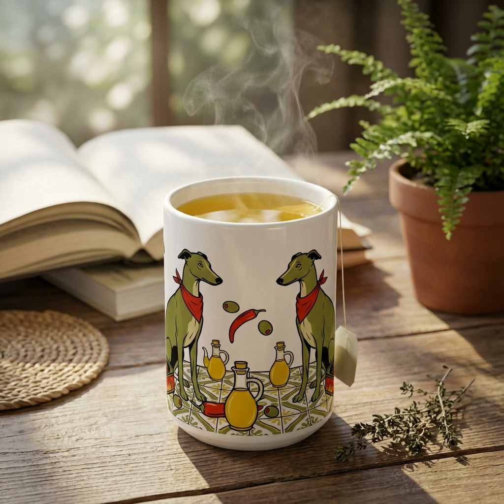 Tinned Fish Pups - Spicy Anchovy Greyhounds 15oz Mug