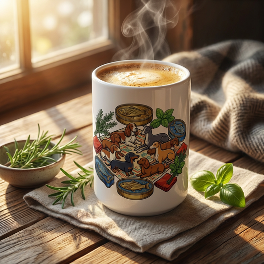 Tinned Fish Pups - The Golden Trio 15oz Mug