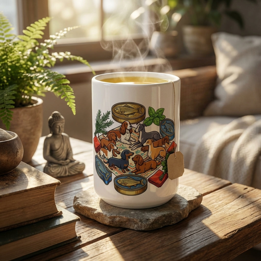Tinned Fish Pups - The Golden Trio 15oz Mug
