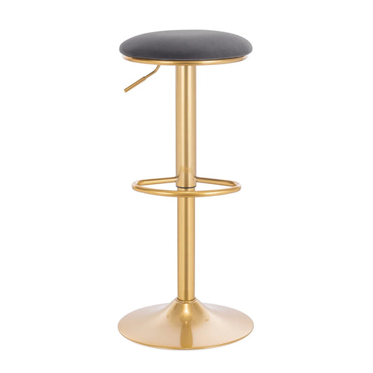1PC Bar Stool with Footrest Ergonomic 360° Swivel Dining Stool Height-Adjustable Counter Stools for Bistro Kitchen Bar Cafe