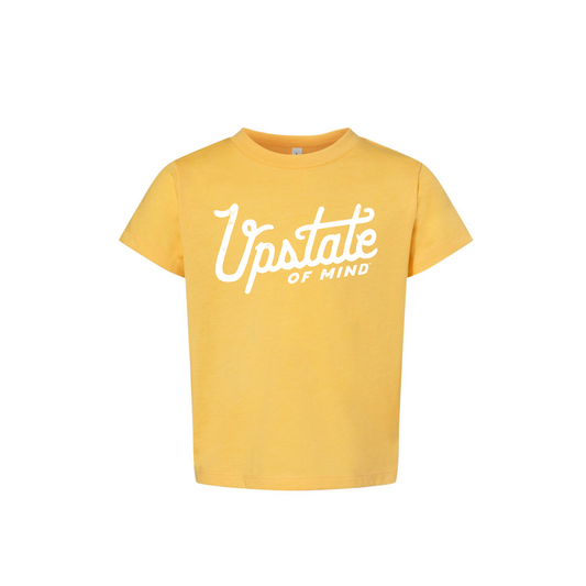 Heritage Script Toddler Tee - Golden Yellow