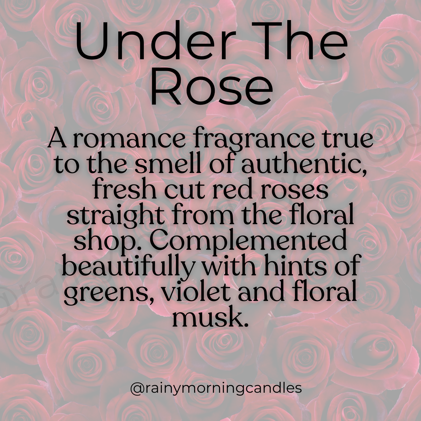 Under The Rose | Fresh Cut Roses | Wax Melts