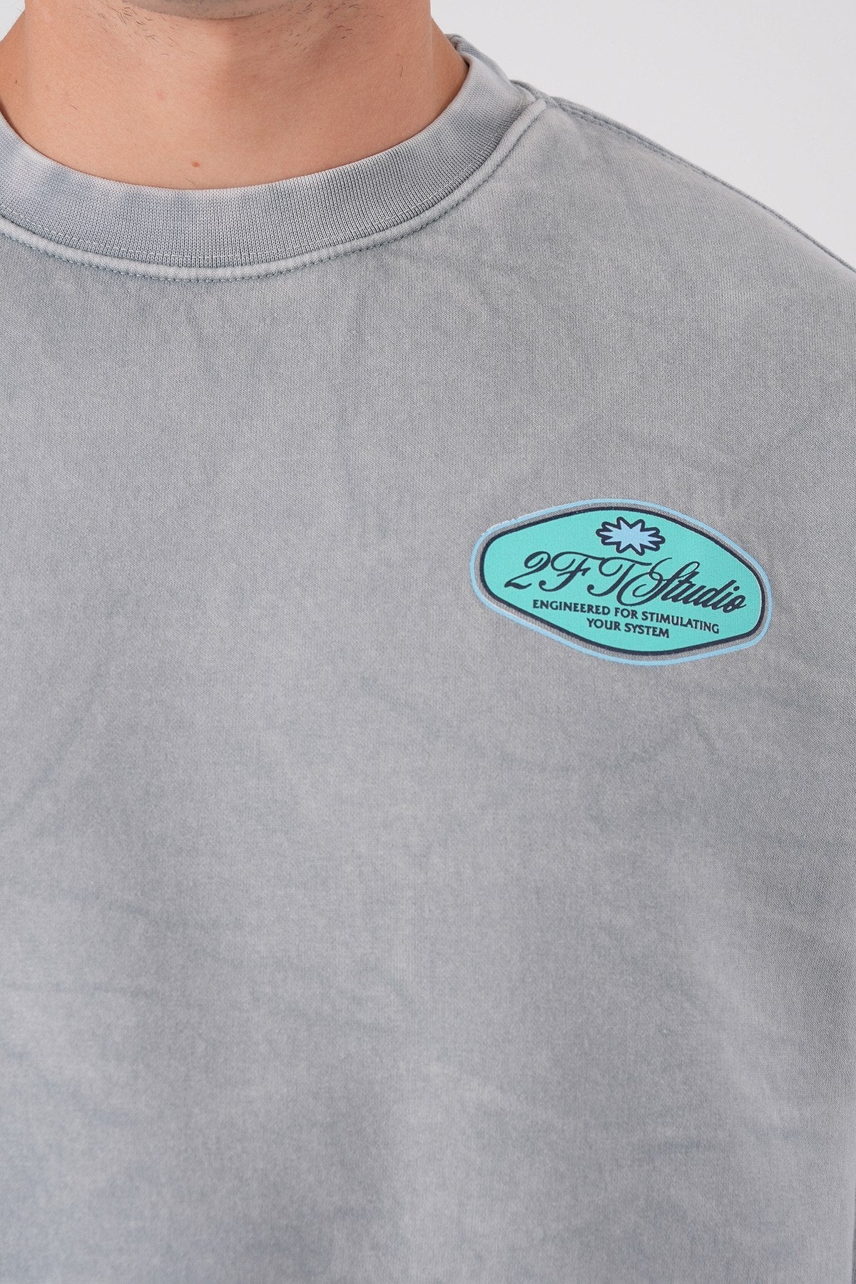 Unisex Washed Graphic Sweatshirt – "Reasonable" Back Print