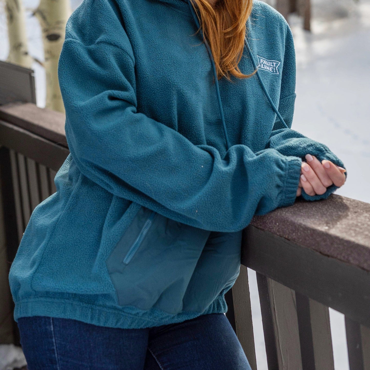 Panorama Stretch Fleece Hoodie - Dark Teal