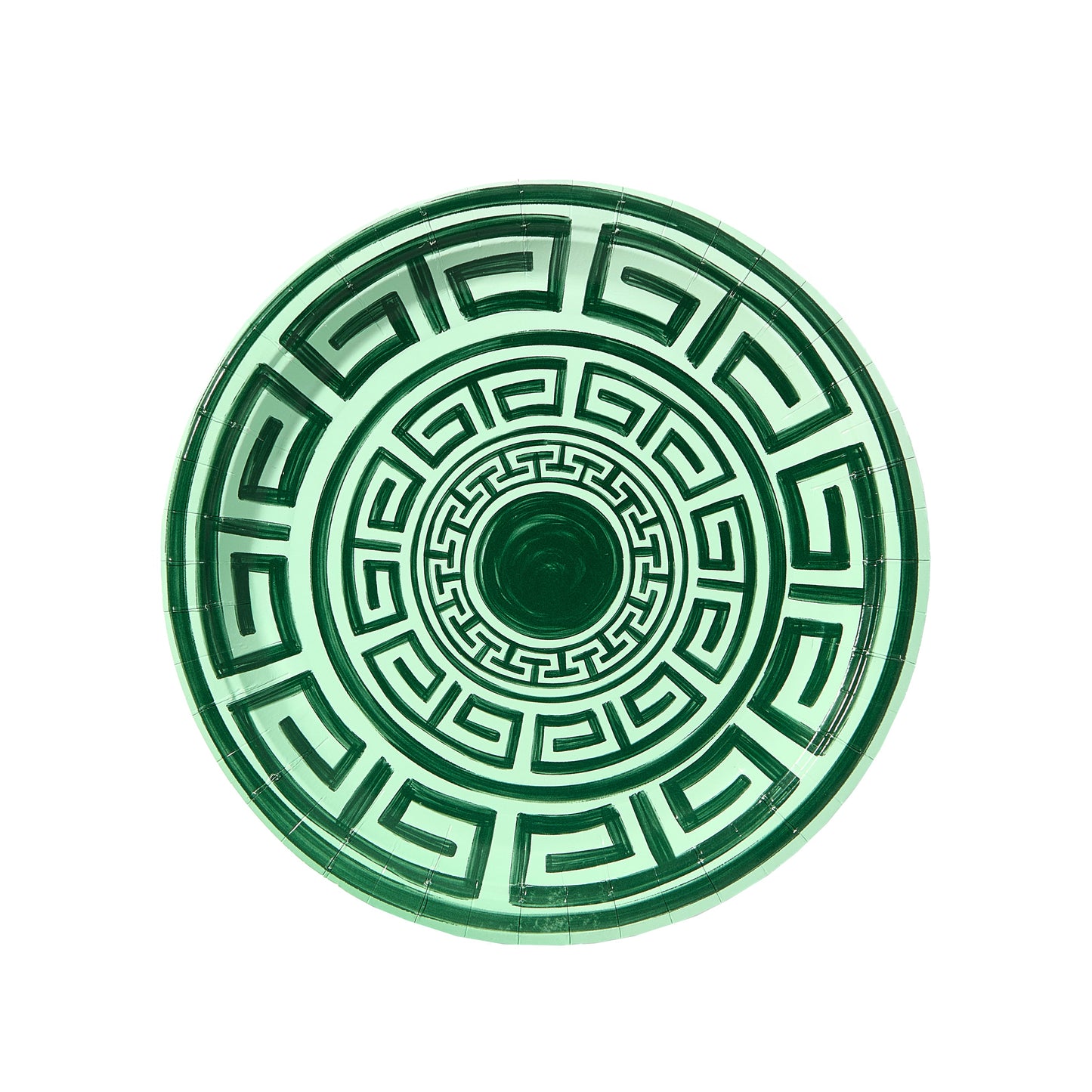 Navy and Sky Greek Key Pavilion Dinner Plates - 8 pack