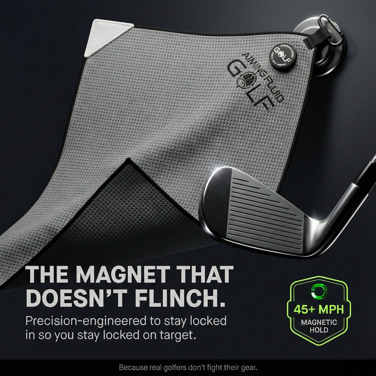Magna-Anchor™ Magnetic Golf Towel – Stubby (16×24)