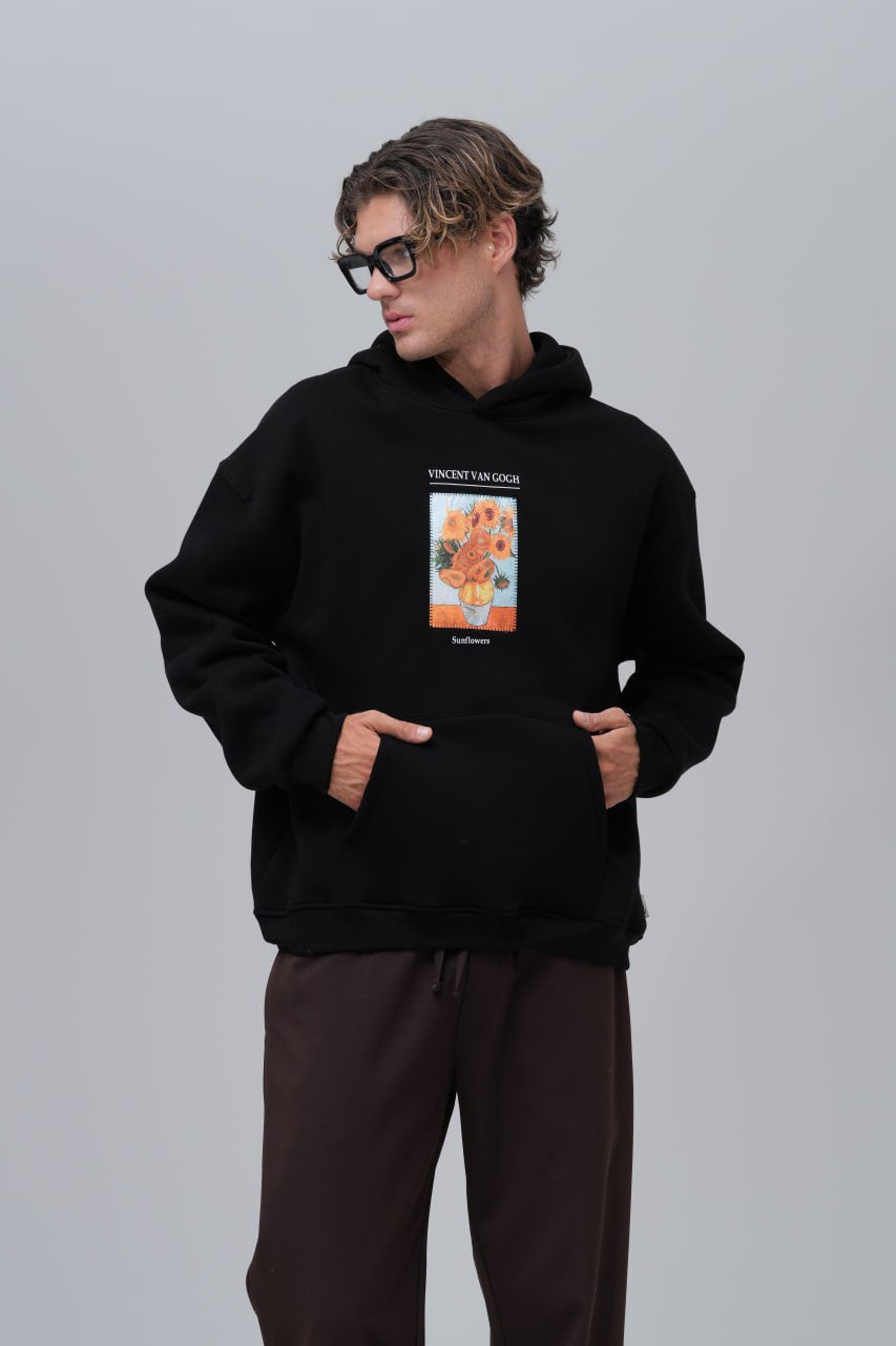 Van Gogh "Sunflowers" Graphic Hoodie