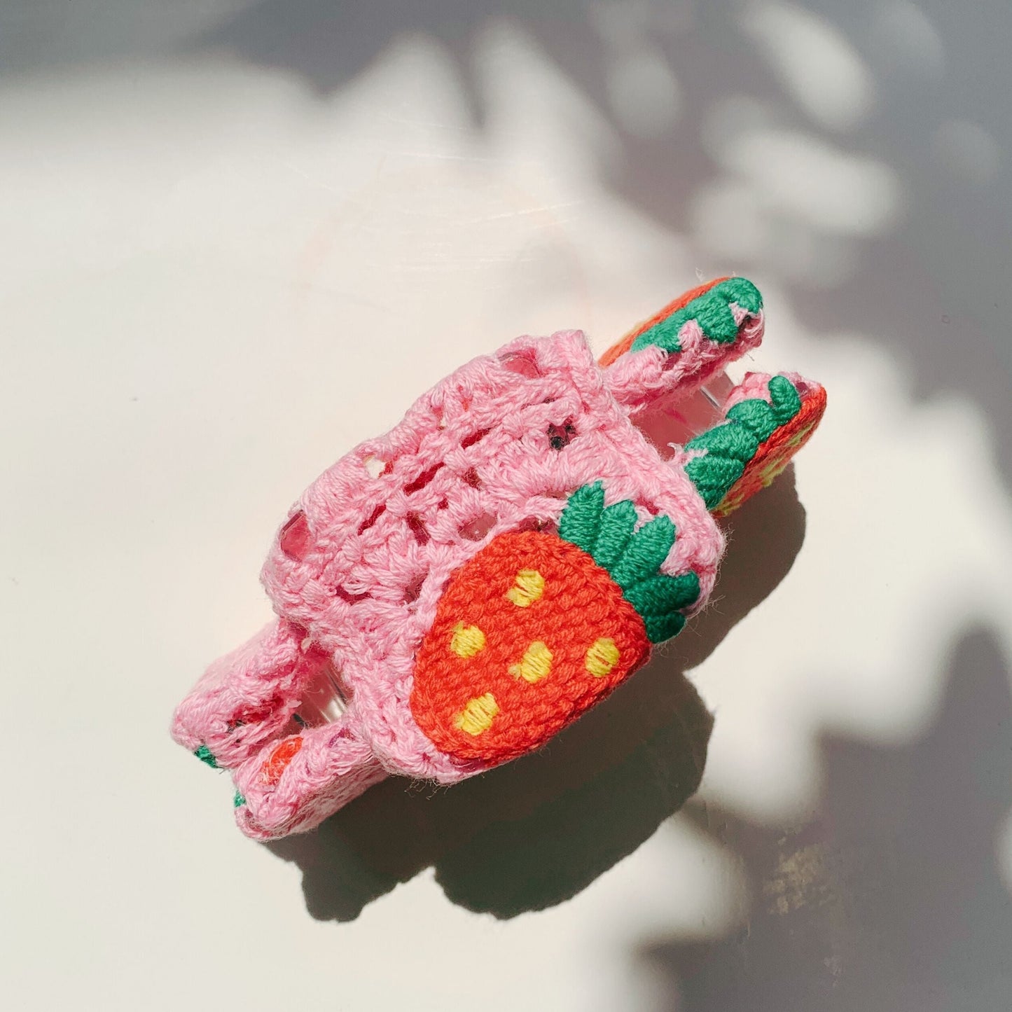Velvet Claws Strawberry Granny Square Hair Claw